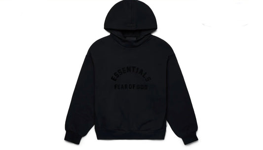 ESSENTIALS HOODIE BLACK ARCH LOGO