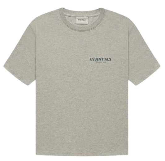 FOG ESSENTIALS DARK HEATHER OATMEAL TEE FW21