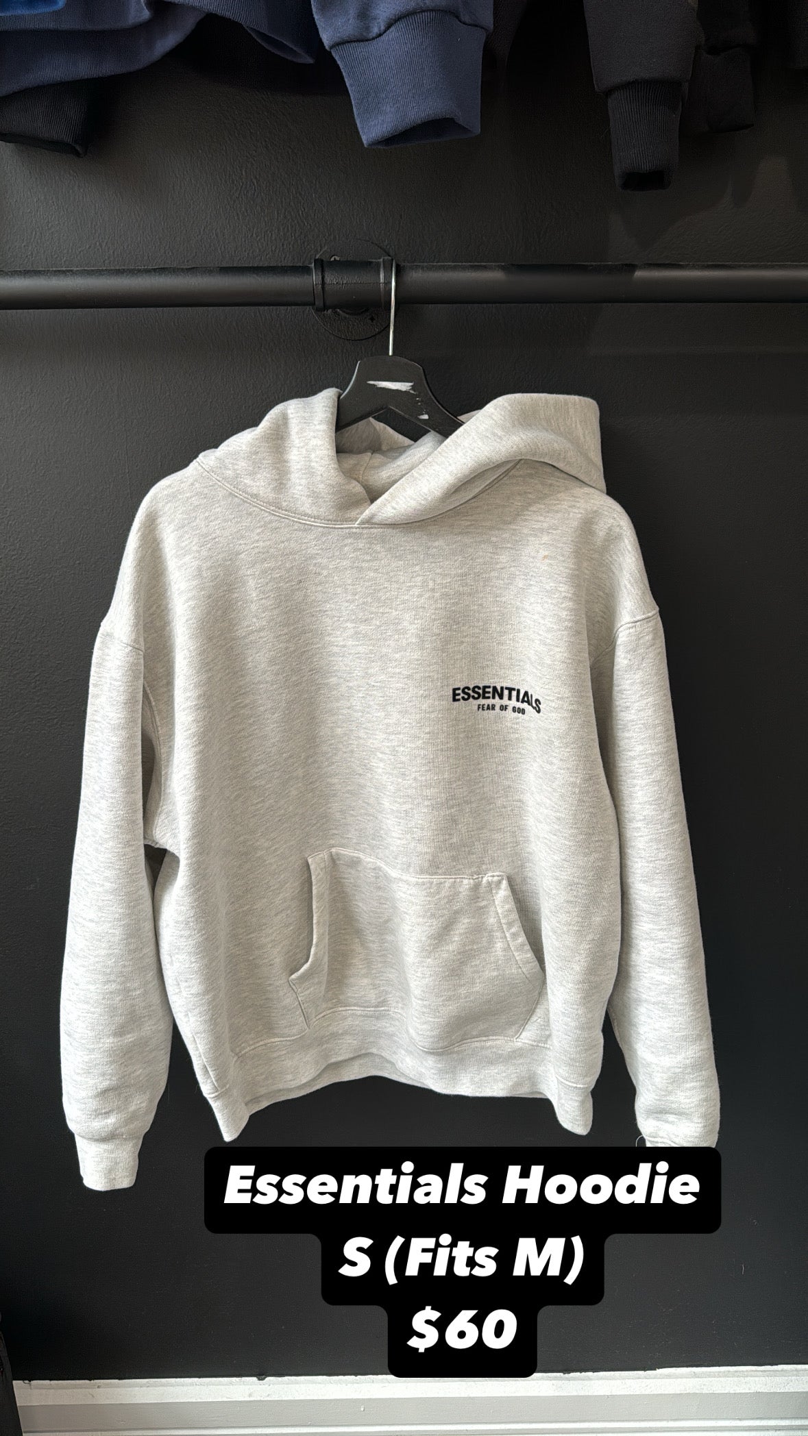 Essentials Hoodie Light Oatmeal Sz Small